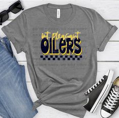 Mt Pleasant Oilers Navy Maize Grunge-Lovie T Designs Side Order, Maize, Soft Hands, Soft Hand, Pocket Size, 50 50, Dtf Transfer, Light In The Dark, Vibrant Colors