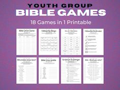 Learning God's Word and Christian fellowship are two wonderful things, how much more when they're combined! This youth group game pack is specifically designed to liven up and brighten your Bible study sessions, youth group activities, or any gathering of believers. Carefully crafted to promote engagement and learning, each game is easy to understand and suitable for a wide age range, making it perfect for most Christian teaching settings. From trivia to icebreaker games, these will become your go-to activities to keep participants intrigued and involved. Our games are delivered in a ready-to-print format, sized for standard letter paper, making them both accessible and convenient to use. Once printed, you're all set. Each game is crafted to ensure ease of use, focusing on fostering partic Bible Study Games, Study Games, Printable Bible Study, Icebreaker Games, Christian Youth, Youth Group Activities, Bible Study Printables, Youth Group Games, Letter Games