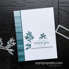 a close up of a thank you card on a table