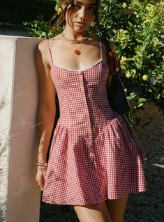 Toulouse Mini Dress Red Gingham Red Gingham Dress, Eye Detail, Mini Dress Red, Corset Mini Dress, Corsets And Bustiers, Red Gingham, Fashion Mistakes, Gingham Print, Gingham Dress