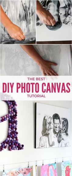 Diy Photo Canvas, Photo Gifts Diy, Canvas Photo Wall, Diy Letters, Canvas Photo Prints, Best Diy, Photo Projects