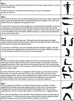 an exercise chart with instructions to do it