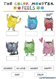 the color monster feelings worksheet