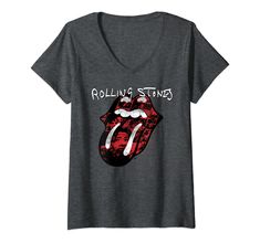 PRICES MAY VARY. Authentic Licensed Bravado Rolling Stones Merchandise Legal and Official Rolling Stones Merchandise in partnership with Bravado International Group, a Universal Music Group Company; 2021 Lightweight, Classic fit, Double-needle sleeve and bottom hem Stone Store, Universal Music Group, T Shirt Image, Rock Style, Rolling Stones, Cute Shirts, Branded T Shirts, Top Styles, V Neck T Shirt