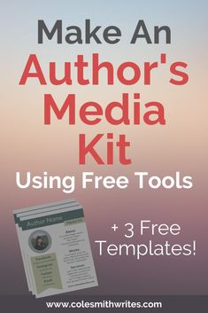 the author's media kit with 3 free tools