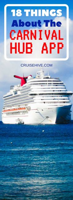 Your ultimate guide to the Carnival Hub App which you'll want to download for your next Carnival Cruise Line vacation. Find out about all the app features along with tips and how to use it. Cruising Essentials, Carnival Valor Cruise Tips, Carnival Cruise Tips First Time, Carnival Freedom Cruise Tips, Carnival Breeze Cruise Secrets, Carnival Freedom