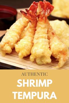 shrimp tempura with text overlay authentic shrimp tempura