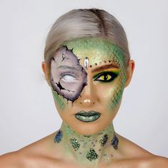 Medusa Body, Makeup Asia, Ideas Maquillaje, Creepy Halloween Makeup, Makeup Academy, Glam Makeup Look, Makeup Idea, 31 Days Of Halloween