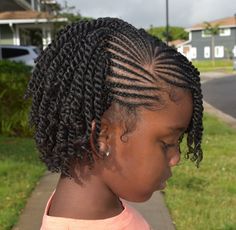 Conrow Styles For Girls Natural Hair, Cornrows For Little Black Girls Short Hair, Girls Twist Hairstyles Kids Black, Girl Twist Hairstyles Kids Black Little, Brazilian Wool Hairstyles For Kids, Senegalese Styles For Kids, Short Hair Twist Styles, Cornrows Natural Hair, Flat Twist Hairstyles