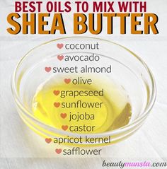 10 Best Oils to Mix with Shea Butter for Skin & Hair Shea Butter For Skin, Black Hair Curls, Shea Butter Recipes, Make Up Foundation, Homemade Body Butter, Diy Body Butter, Body Butters Recipe, Essential Oils For Hair, Skin Hair