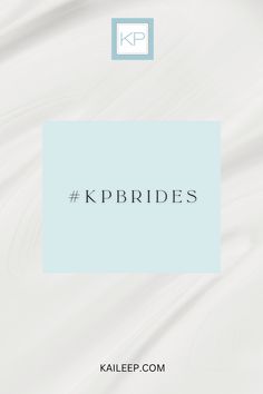 the logo for kp brides on a white and blue background