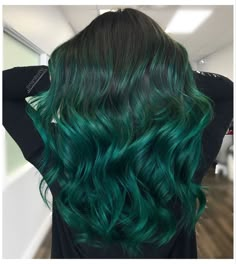 Green Balayage, Emerald Hair, Green Hair Color, Hairstyles Art, Balayage Ombré