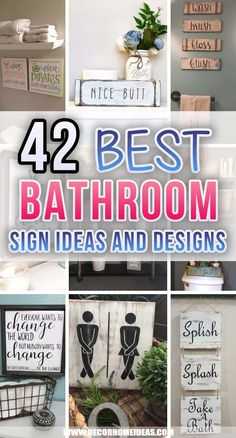 the best bathroom sign ideas and designs