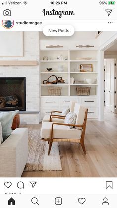 a living room filled with furniture and a fire place