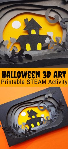 the halloween 3d art printable steam activity