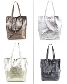 The last day to place Christmas orders for delivery within the UK is Monday the 18th by 11am. Merry Christmas from STUDIO TEW x Do the shopping in style with these stylish, metallic tote/shopper bags! ABOUT THE BAG.. 5 metallic colours available - other colours are available in my Etsy shop. Open top with leather tie fastening Internal zipped leather pocket  Silver tone metal hardware  Large capacity for all of your daily essentials, plus more Handmade in Italy from gorgeous Italian leather Handle drop: 28cm  Dimensions: H66cm x W32cm x D13cm All orders are dispatched in 1-3 working days from the UK via Royal Mail Gold Shoulder Bag, Leather Shopper Bag, Shopper Bags, Leather Tie, Leather Pocket, Bag Silver, Gold Bag, Leather Silver, Daily Essentials