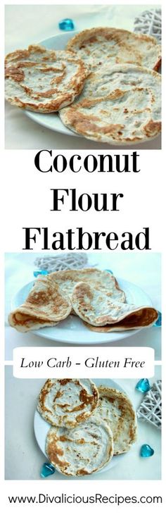 coconut flour flatbread on a white plate