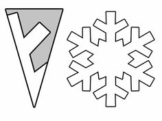 a snowflake is shown next to an image of the letter v in black and white