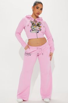 Ed Hardy New York Eagle Zip Front Hoodie - Pink Christmas Gifts To Ask For Women, Pink Ed Hardy Outfit, Stuff To Add To Your Christmas List, Ed Hardy Sweatpants, Ed Hardy Tracksuit, Ed Hardy Set, Pink Jumpsuit Outfit, Winter Fits Baddie, Ed Hardy Outfit