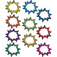 an image of colorful stars on white background