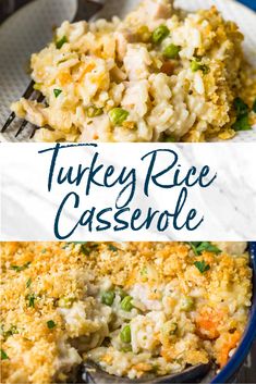 turkey rice casserole with peas and carrots