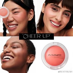 New And Hot Must Have Product For The Summer Glow Play Cushiony Blush By Mac Is A Bouncy, Buildable Blush That Provides Glow Color In A Lightweight Formula With Skin-Conditioning Ingredients. Benefits Sheer-To-Medium, Buildable Color Lightweight, Cushiony Texture Provides A Healthy-Looking, Natural Glow Blurs The Appearance Of Pores And Fine Lines Smooth And Comfortable Application Skin-Conditioning Ingredients Free Of Parabens, Phthalates, Animal-Derived Ingredients Mac Blush, Creative Videos, Makeup Mac, Summer Glow, Mac Makeup, Creative Video, Blush Color, Blush Makeup, Cheer Up