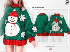 the sims 4 Ts4 Winter Cc, Sims 4 Cc Christmas Clothing, Sims 4 Christmas Cc Clothes, Xmas Clothes, Crazy Cousins, Christmas Poses, Xmas Outfits, Sims 4 Children, Knit Christmas