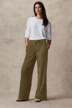 In a flattering wide leg style and designed with an elasticated waistband for all-day comfort, our pull-on cord trousers are sure to be a favourite in your autumn winter rotation. Featuring slant pockets and made in a soft fabric handle, they are the perfect piece to throw on for easy everyday wear. Machine washable. 98% Polyester, 2% Elastane. Jumper Short, Cord Trousers, Dungaree Jeans, Swimwear Dress, Denim Coat Jacket, Pantalon Large, Loungewear Shorts, Petite Jeans, Swimwear Cover Ups