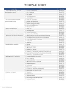 the printable checklist is shown in blue and white