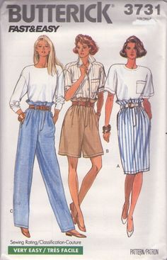 Vintage Aesthetic Retro, Clothes Shorts, Skirt Trousers, Patron Vintage, Retro Sewing Patterns, Shorts Skirt, Trendy Sewing, Butterick Sewing Pattern, Fashion Portfolio