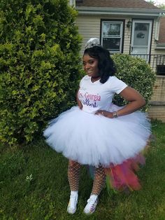 "This listing includes a orange hi lo tutu for waist sizes up to 34 1/2\" can be made larger if interested contact me for a special listing. Other colors also available just message me to see about a custom made hi lo tutu that would be perfect for you! The girls are wearing different colors but show the same length as the silver tutu. Tutu pictured is a 15\" tutu in front with a longest layer in the back of 34\". If you would like the front any longer as well as longer than 34\" in the back ple Sneakerball Party Outfits, Sneakerball Outfits Women, Wedding Manifestation, Maternity Tutu, Bachelorette Tutu, Bride To Be Bachelorette, Tutu Skirt Outfit, Sweet 16 Outfits, Baddie Clothes