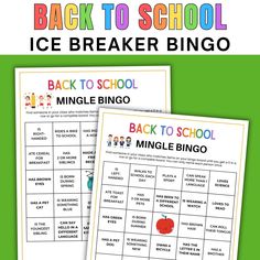 back to school ice breaker bingo game with text overlay