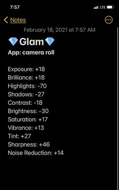 an iphone screen showing the camera rollout schedule for glam, which is now available