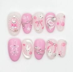 pink winter miffy nail inspo by samyang.studio on ig Christmas Miffy Nails, Miffy Nails, Pink Winter, Nude Nails, Almond Nails, Winter Nails, White Nails, Pink Nails, Nail Inspo