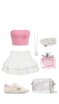 Outfit, pink, outfit inspo, summer outfit, cute outfit, fashion, skirt Summery Outfits, Outfit Inspo Summer, Outfit Inspo Casual, Looks Party, Cute Preppy Outfits, Stockholm Fashion, Simple Trendy Outfits, Cute Everyday Outfits, Really Cute Outfits