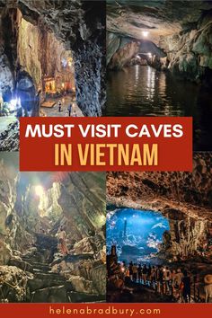 the caves in vietnam with text overlay that reads must visit caves in vietnam