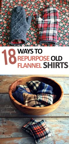 Reuse Shirts Ideas, Easy Holiday Sewing Projects, Things To Do With Old Quilts, Flannel Scrap Projects, Recycled Fabric Projects, Flannel Upcycle Diy, Flannel Sewing Projects, Reuse Diy Ideas, Upcycle Sewing Projects