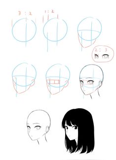 Anime Drawing Reference Face, Perspective Drawing Architecture, Manga Tutorial, Perspective Drawing Lessons, Eye Drawing Tutorials, Anime Tutorial, Face Drawing Reference, 얼굴 그리기