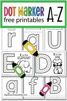 printable dot marker alphabets for kids to practice letter recognition and matching with other letters