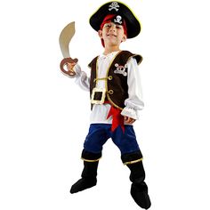 Pirates Costume Children's Day Kids Boys Pirate Halloween Cosplay Set Birthday Party Outfit Pirate Toddler Pirate Costumes, Boys Pirate Costume, Fun Halloween Outfits, Pirate Costume Kids, Costume Box, Pirate Cosplay, Pirate Shirt, Pirate Boy, Pirate Captain