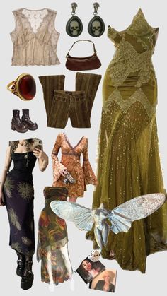 style board Formal Earthy Outfits, Earthy Halloween Costumes, Fall Outfits Fairy Grunge, Earthy Style Clothes, Earth Outfits, Earthy Style, Fairy Clothes, Amy Winehouse