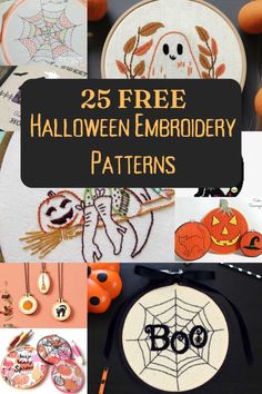 the 25 free halloween embroidery patterns