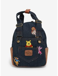 Her Universe Disney Winnie the Pooh Denim Overall Mini Backpack - BoxLunch Exclusive Cheap Backpack For Theme Park And Back To School, Cheap Disney Pink Backpack, Fjallraven Kanken Backpack Disney, Preppy Disney Backpack, Cheap Travel Backpack With Minnie Mouse Design, Cheap Pink Disney Backpack, Winnie The Pooh Handbag, Teen Disney Gift, Disney Mini Backpack Target