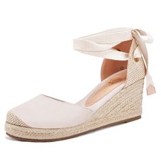 PRICES MAY VARY. Synthetic Sole. Braided Wedge Heel, Padded Insole, Boho Mid Heel, Closed Toe, Ankle Wrap, Linen Espadrille Platform Wedges Sandals For Women. Comfortable Espadrille Wedges With a 3.5 Inch Wedge Heel, Adjustable Ankle Strap Buckle. Occasions: Casual/ Work/ Vacation/ Holiday/ Party/ Club/ School/ Shopping/ Outdoor. Design: Classic Espadrille High Heel Casual Sandals For Women. Currently 9 Colors Available. The Color May Slightly Different From What It Appears, Due To Different Mon Cheap Platform Espadrilles With Ankle Strap, Cheap Beach Wedge Heel Espadrilles, White Closed Toe Espadrille Wedge Sandals, Cream Closed Toe Platform Espadrilles, Cream Wedge Heel Espadrilles, Platform Espadrille Sandals, Casual High Heels, Summer Wedges, Espadrilles Platform