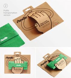 the packaging is designed to look like it has been made from cardboard and green felt