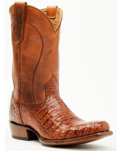 Cody James Black 1978 Men's Mason Exotic Caiman Belly Western Boots - Square Toe , Cognac Rugged Cowboy, Western Boots For Men, Western Style Boots, Boots Square Toe, Mens Cowboy, Mens Cowboy Boots, Work Boots Men, Heel Caps, Rubber Heels