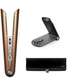 Dyson Corrale Hair Straightener in Copper Nickel | Dillard's Dyson Corrale Straightener, Dyson Corrale, Flat Irons Best, Damage Hair, Back To School Deals, Charging Dock, Flexing, Ev Charger, Tools For Sale