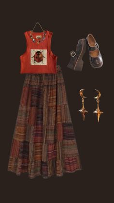 Bug Costume Ideas, Bug Core Outfits, Bug Aesthetic Outfit, Celestial Aesthetic Outfit, Bug Inspired Outfits, Mrs Frizzle Aesthetic, Modern Hippie Outfits, Bug Outfit, Bee Outfit