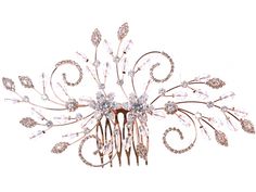 Wedding Tiara Rose Gold Plating Crown Tiara Hair Comb Tiara Hair, Tiara Hairstyles, Crown Tiara, Crown Headband, Wedding Tiara, Tiaras And Crowns, Hair Comb, Gold Plating, Tiara