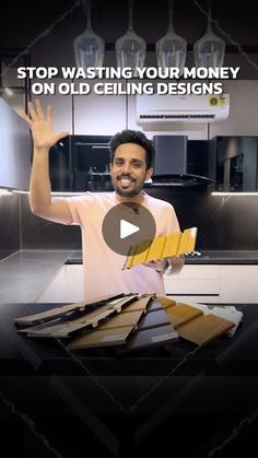 a man standing in front of a kitchen counter